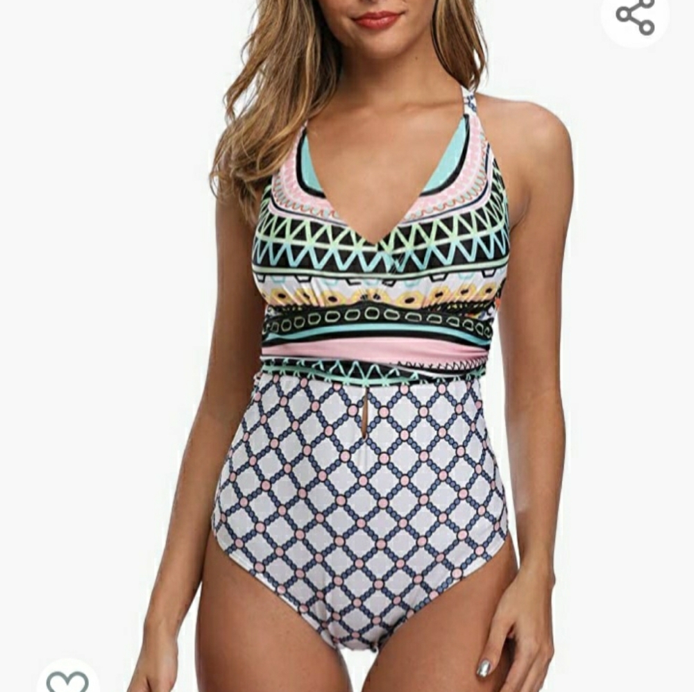 One piece deep v cross back